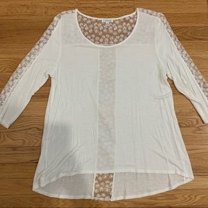 White lace detail women’s top